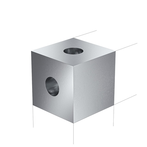 [M02-162-260] 79.01.0006 corner block with holes 2x series 40 (79.01.0006)