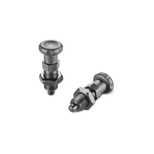 [B00-228-703] W801.Q0801 knob with steel indexing plunger M16 FI8 with lock nut Boteco (W801.Q0801)