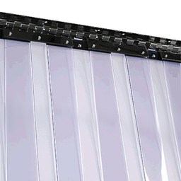 [D03-235-591] Standard curtain 200/2 L3100 W2620 with hanging plates and rail [Kurtyna z folii 200 x 2 mm STANDARD Wymiary kurtyny s: 262 cm - h: 310 cm]