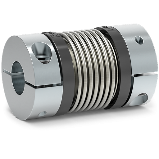 [E85-263-120] MK2/45/46/10/14+rowek sprzęgło mieszkowe bezluzowe R+W (MK2/45/46/10/14+keyway)