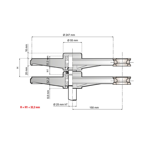 [P13-063-784] 12723 dysk zwrotny 1700-300R25M-RC System Plast (12723)