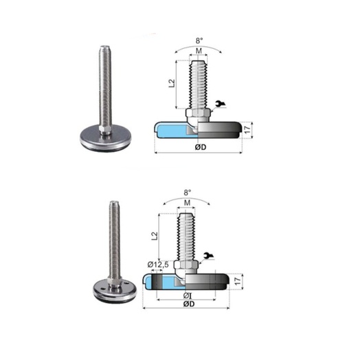 [P09-066-164] 170402 articulated foot LMP80H-SM20L165 System Plast (170402)