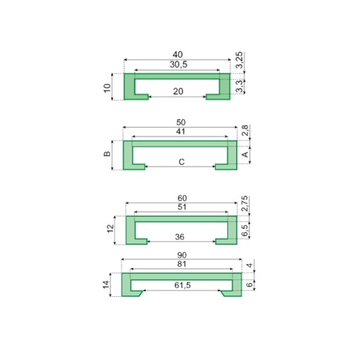 [P10-067-196] 19052NS profil ślizgowy VG-P650M-NS-10 System Plast (19052NS)