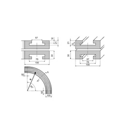 [P07-067-415] 19390 curve track VT1701T-R250T1D System Plast [19390]