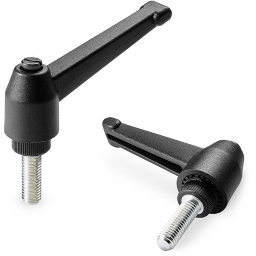 [B03-070-611] A523043.TM04X1001 clamping lever R43 M4x10 FeZn-black Boteco (A523043.TM04X1001)