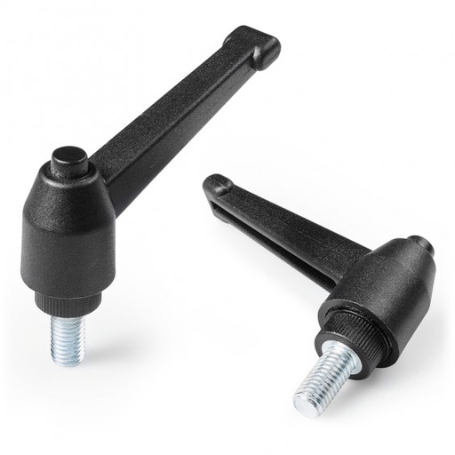 [B03-070-774] A563043.TM04X2001 clamping lever R43 M4x20 FeZn-black Boteco (A563043.TM04X2001)