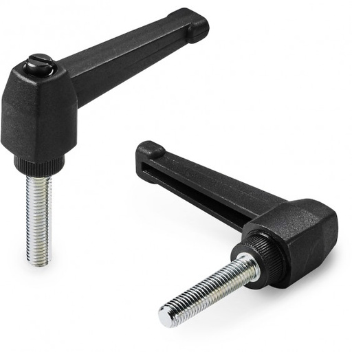 [B03-070-893] A573083.TM08X2001 clamping lever R83 M8x20 FeZn-black Boteco (A573083.TM08X2001)