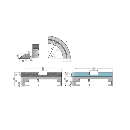 [P08-072-662] AA2411278 prowadnica magnetyczna TTM78-30-01AC System Plast (AA2411278)