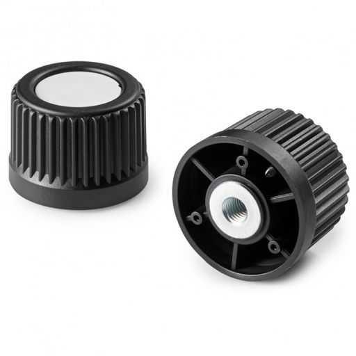 [B14-075-671] G18240.BM10X2001 knurled knob D40 M10x20 black Boteco (G18240.BM10X2001)