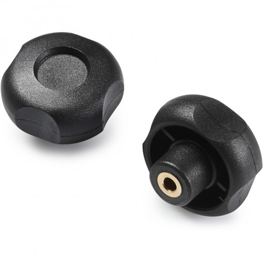 [B14-075-974] G73360.TP0501 handwheel with smooth hole insert 4L D60 d5 black Boteco (G73360.TP0501)