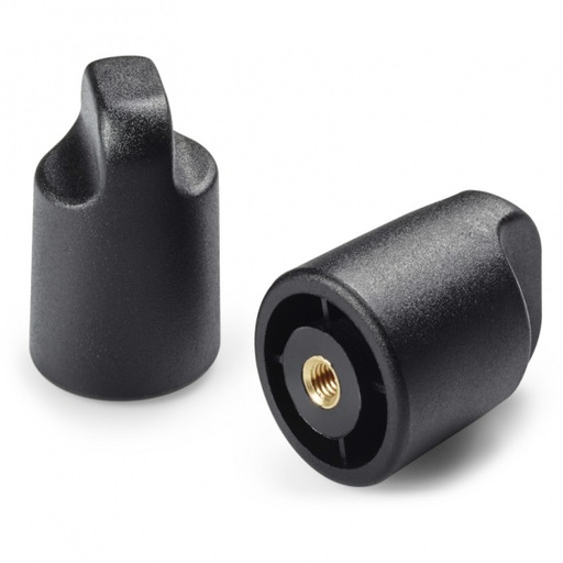 [B14-076-178] G79632.TM0601 knob with threaded insert D32 M6 black Boteco (G79632.TM0601)