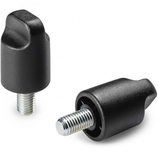 [B14-076-181] G79732.TM06X1601 knob with threaded stud D32 M6x16 black Boteco (G79732.TM06X1601)