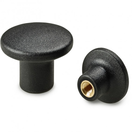 [B02-076-625] I11722.TM0401 Black mushroom knob D22 female M4 Boteco (I11722.TM0401)