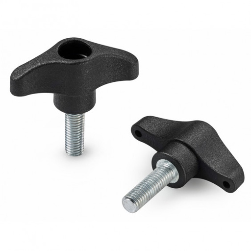 [B11-077-542] L80744.TM05X1601 Black Euro wingnut L44 M5x16 without cap Boteco (L80744.TM05X1601)